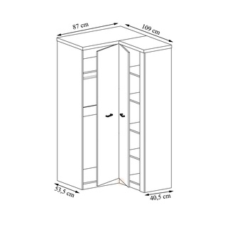 Szafa narożna Natural N-14
