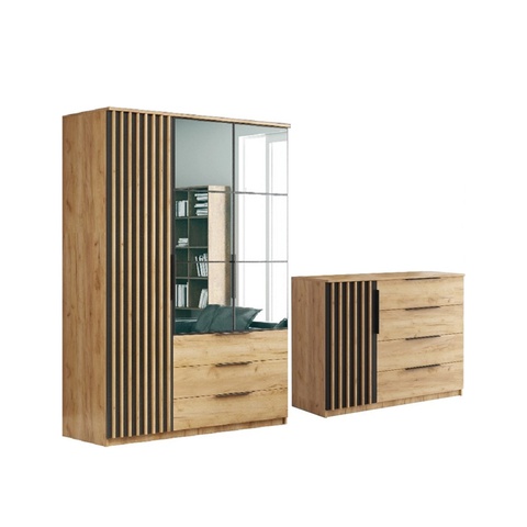 Zestaw 270 nowoczesny SORENTO 3 szafa komoda do sypialni pokoju