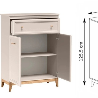 zestaw mebli na nóżkach Windsor B komoda witryna meblościanka