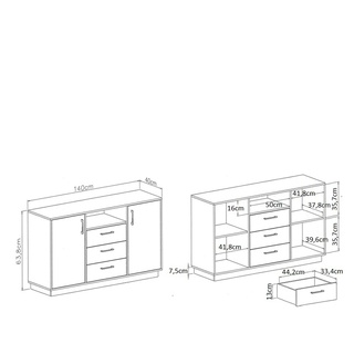 Komoda 140 Santiago SN6