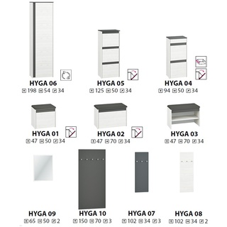 wieszak 70 tapicerowany Hyga 10 panel z wieszakami do przedpokoju