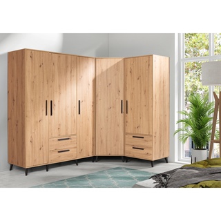 zestaw szafa szeroka duża narożna ARTI 3 garderoba rogowa artisan