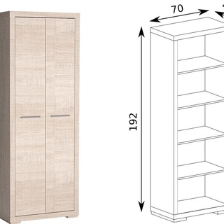 regał 70 zamknięty z drzwiami Vegas 35 duży słupek szafa z półkami