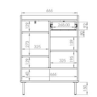 komoda 70 na buty Voco 03 szafka pojemna do przedpokoju korytarza
