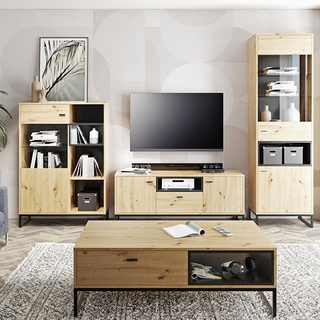 ława 120 z szufladą nowoczesna loft Olier 05 stolik kawowy na nóżkach