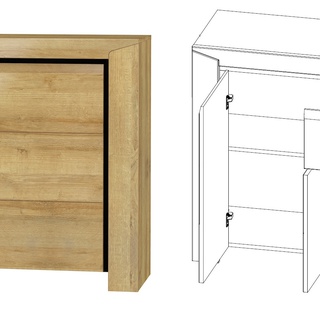 zestaw mebli Sirocco 2 komoda rtv witryna komplet do salonu pokoju