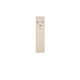 wieszak 34 panel z wieszakami Sophie 17 frezowany lamelami kremowy