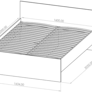 łóżko 160x200 sypialniane Maxione 04 podwójne 160 artisan czarne