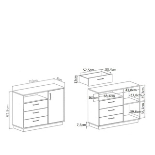 Komoda 110 Santiago SN7