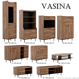 komoda 90 z szufladami nóżkami Vasina 02 szafka do salonu sypialni