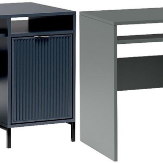 biurko 120 z szafką LINKaStyles LS-12 nowoczesne frezowane do biura gabinetu