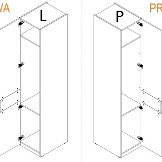 szafa 225 duża wysoka ubraniowa Soreno C zestaw szaf do garderoby