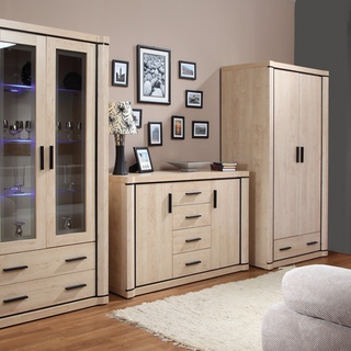 szafa 97 ubraniowa Dallas 20 z szufladą dąb do pokoju korytarza sypialni