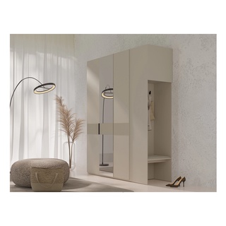 zestaw wysoka garderoba Soreno 2 z siedziskiem lustrem szafa nowoczesna
