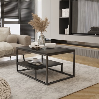 ława 90 loft z półką Good SP stolik kawowy metalowy do pokoju salonu