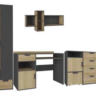 regał 45 zamykany Nano 03 L/P wąski wysoki słupek z drzwiami