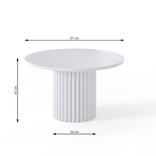 stolik 62 okrągły kawowy Lamelo nowoczesna mała ława mix kolory