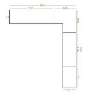 zestaw 300 - 350 z nadstawką Sorento C narożna wysoka duża garderoba