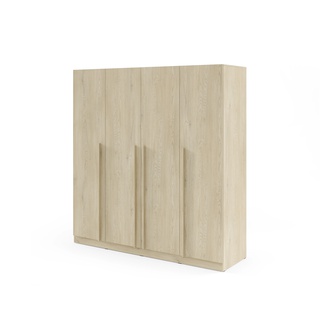 szafa 200 uchylna czterodrzwiowa Braga 01 z półkami drążkami szufladami