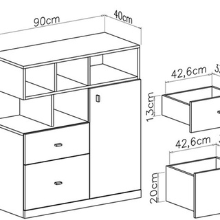 zestaw meble młodzieżowe Mobi B biurko narożna szafa łóżko regał ława