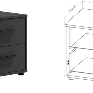 zestaw Maxione A komplet łóżko szafa stolik czarna artisan sypialnia