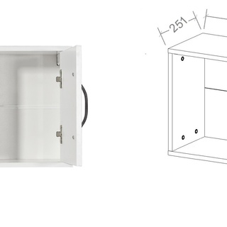 półka 120 zamykana duża Perfect 06 szafka wisząca na ścianę biała