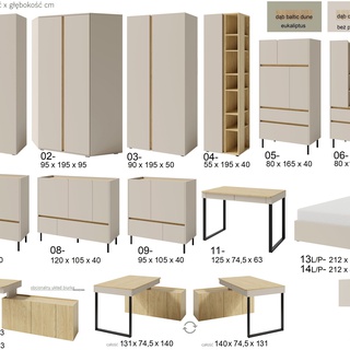 zestaw duży dzieci młodzieży Luca 2 biurko łóżko regał szafa komplet