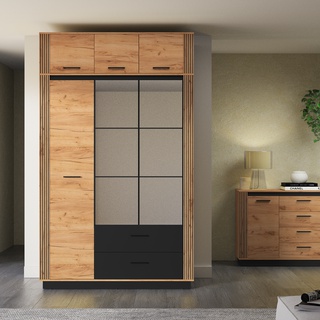 komoda 115 z szufladami Urso 07 nowoczesna loft szafka lamele frez
