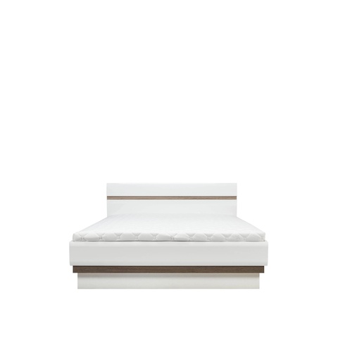 Łóżko 180X200 duże sypialniane LIONEL 12 - 180 nowoczesne białe połysk