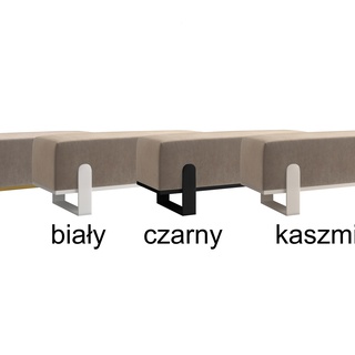 ławka 100 tapicerowana Mona siedzisko na metalowych nogach kolory