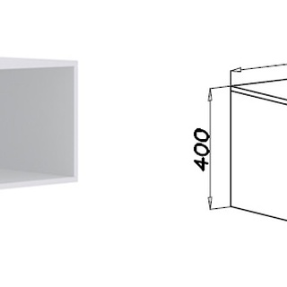 nadstawka 90 na szafę Tres 02N pawlacz bez drzwi biały