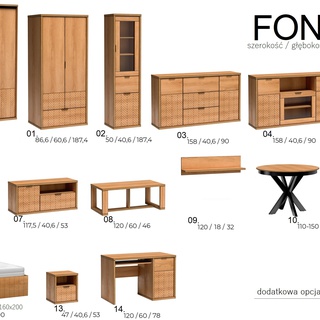 szafa 86 ,6 na nóżkach Fonti 01N z szufladą półkami ubraniowa loft