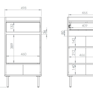 zestaw mebli Voco 3 szafka na buty ławka lustro wieszak do korytarza