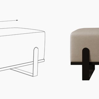 ławka 80 nowoczesna Mona eleganckie siedzisko do pokoju korytarza