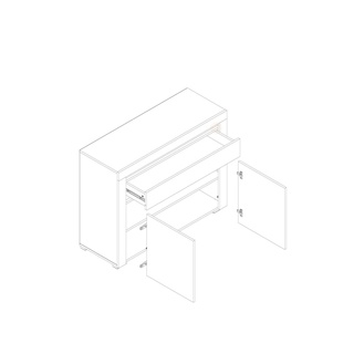 Komoda Alaska AAK-2 biały połysk