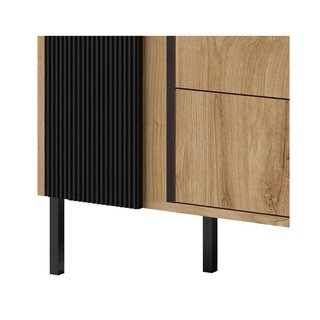 szafka 120 rtv pod telewizor Mia 07 ryflowana loft stolik na nóżkach