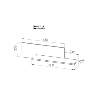 Półka Blanco 15 krótka