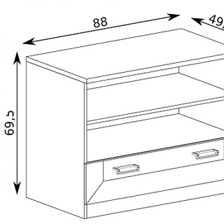 szafka 88 rtv wysoka z szufladą Tadeusz 24 szafka pod telewizor lefkas