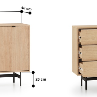 komoda 115 mała nowoczesna Reynos 04 szafka na nóżkach do pokoju