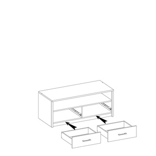 Szafka rtv z szufladami Rosso ROS4 artisan