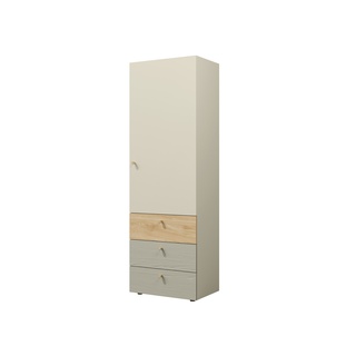 regał 60 zamykany Yuki 04 słupek bieliźniarka szafa z półkami mała