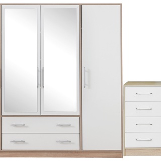 komoda 90 z szufladami półką Smart SRK2 szafka sonoma + biały
