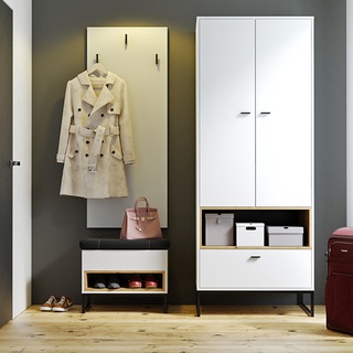 szafa 80 loft nowoczesna Olier 08 z szufladą półkami nogami ubraniowa