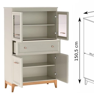 zestaw elegancki pokojowy Windsor 1 komoda rtv witryna ława do salonu