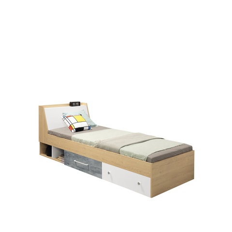 Łóżko 90X200 z szufladami szafką STEP 11 młodzieżowe 90 dla dzieci