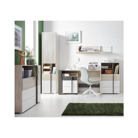 Zestaw kompler REMO 2 biurko komoda regał do pokoju młodzieżowego