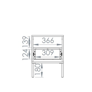 szafka 40 nocna z szufladą Barnee 05 stolik nocny do pokoju sypialni
