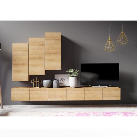 Zestaw wisząca rtv meblościanka CALABRINI 21 nowoczesna do pokoju