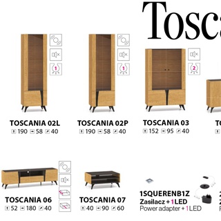 szafa 95 z nóżkami nowoczesna Toscania 01 elegancka dwudrzwiowa