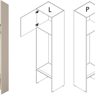garderoba 58 wysoka nowoczesna Soreno wąska mała do korytarza